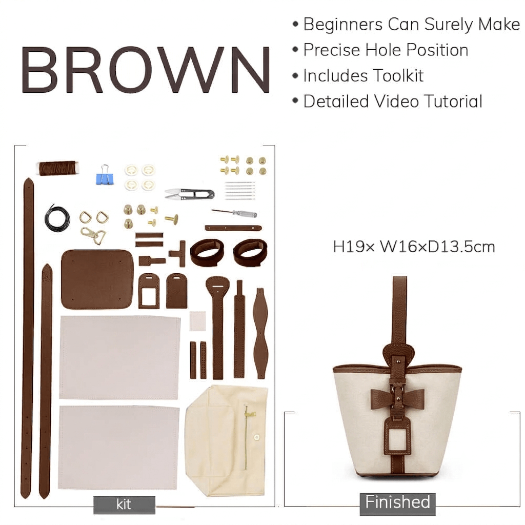 Customizable Panel Bow Shoulder Bag DIY Kit – Babylon Leather - Babylon LeatherBabylon LeatherSYR70-Brown-Heat-Activated Adhesive-Color-Matched & With Fabric