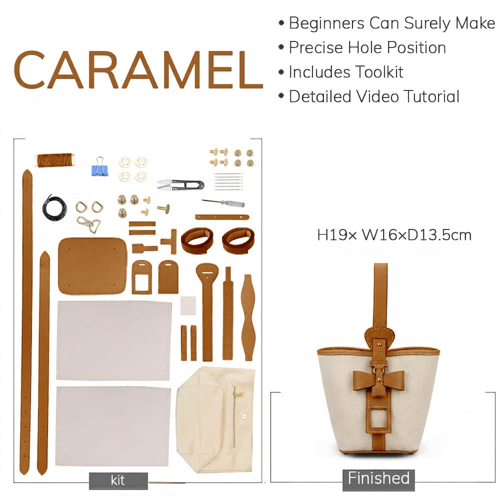 Customizable Panel Bow Shoulder Bag DIY Kit – Babylon Leather - Babylon LeatherBabylon LeatherSYR70-Caramel-Heat-Activated Adhesive-Color-Matched & With Fabric