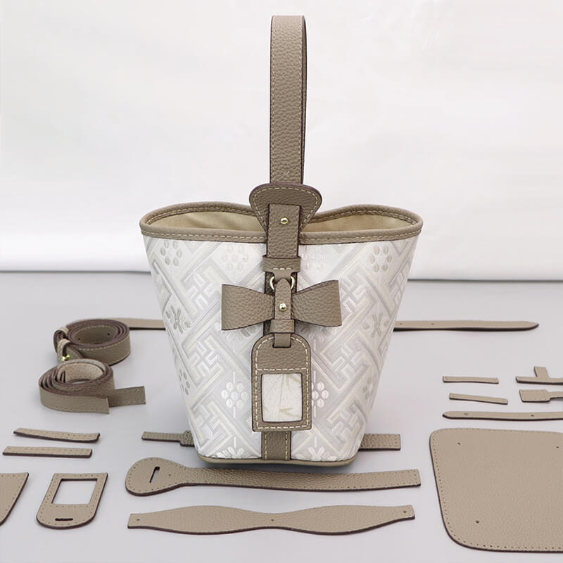 Customizable Panel Bow Shoulder Bag DIY Kit – Babylon Leather - Babylon LeatherBabylon LeatherSYR70-Light pink-Heat-Activated Adhesive-Color-Matched & With Fabric