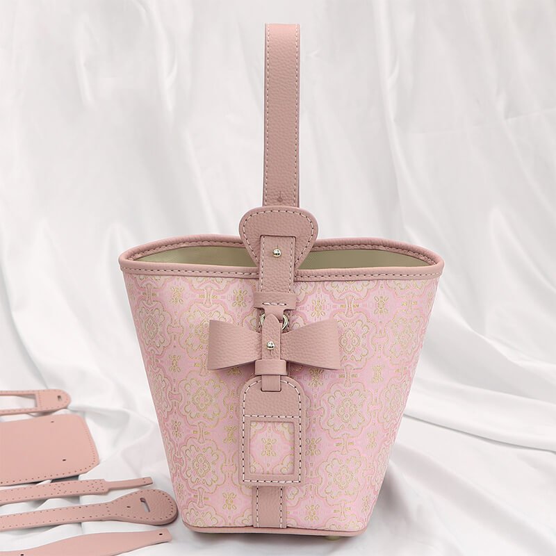 Customizable Panel Bow Shoulder Bag DIY Kit – Babylon Leather - Babylon LeatherBabylon LeatherSYR70-Light pink-Heat-Activated Adhesive-Color-Matched & With Fabric