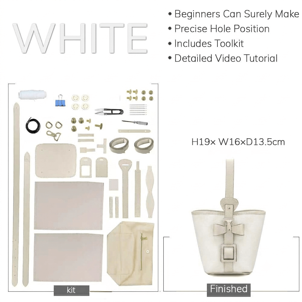 Customizable Panel Bow Shoulder Bag DIY Kit – Babylon Leather - Babylon LeatherBabylon LeatherSYR70-White-Heat-Activated Adhesive-Color-Matched & With Fabric