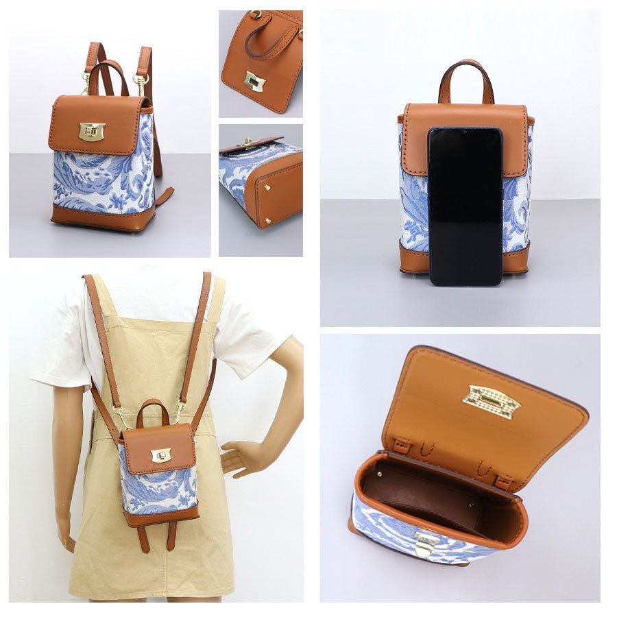 Customizable Panel Cell Phone Purse Backpack DIY Kit – Babylon Leather - Babylon LeatherBabylon LeatherSYR13 - Coffee - Self - Adhesive Glue - Color - Matched & Dual - Strap Bag