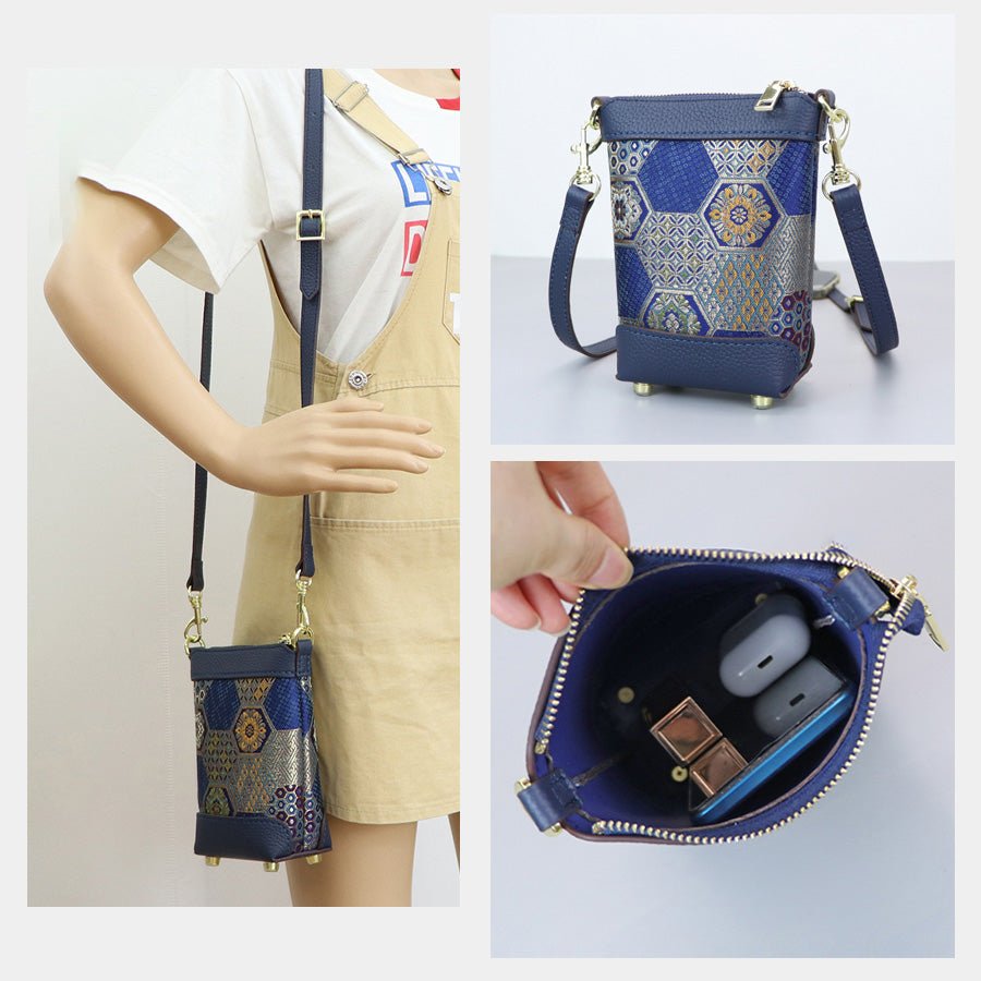 Customizable Panel Cell Phone Purse Bag DIY Kit – Babylon Leather - Babylon LeatherBabylon LeatherSYR51 - Dark Blue - Heat - Activated Adhesive - Color - Matched & With Fabric