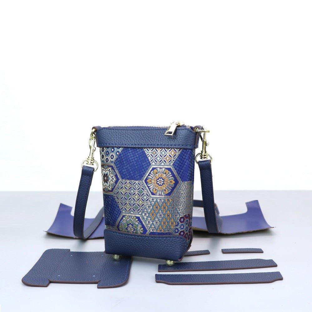 Customizable Panel Cell Phone Purse Bag DIY Kit – Babylon Leather - Babylon LeatherBabylon LeatherSYR51 - Dark Blue - Heat - Activated Adhesive - Color - Matched & With Fabric