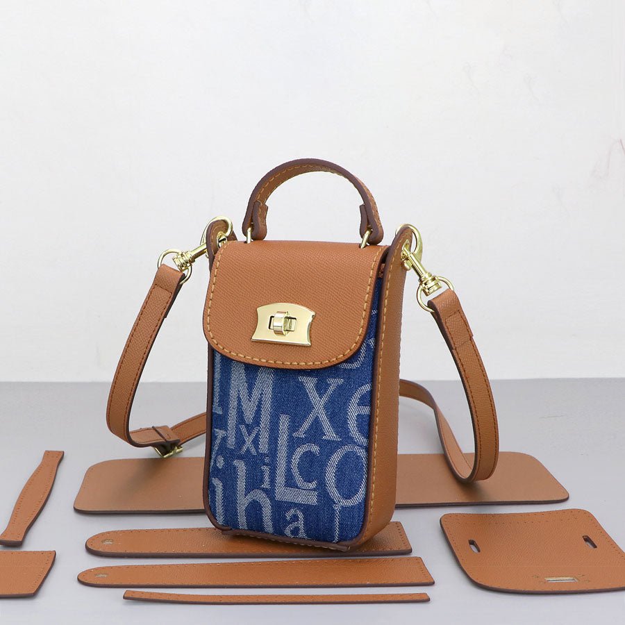 Customizable Panel Cell Phone Purse Crossbody Bag DIY Kit – Babylon Leather - Babylon LeatherBabylon LeatherSYR14 - Caramel - Self - Adhesive Glue - Color - Matched & With Fabric