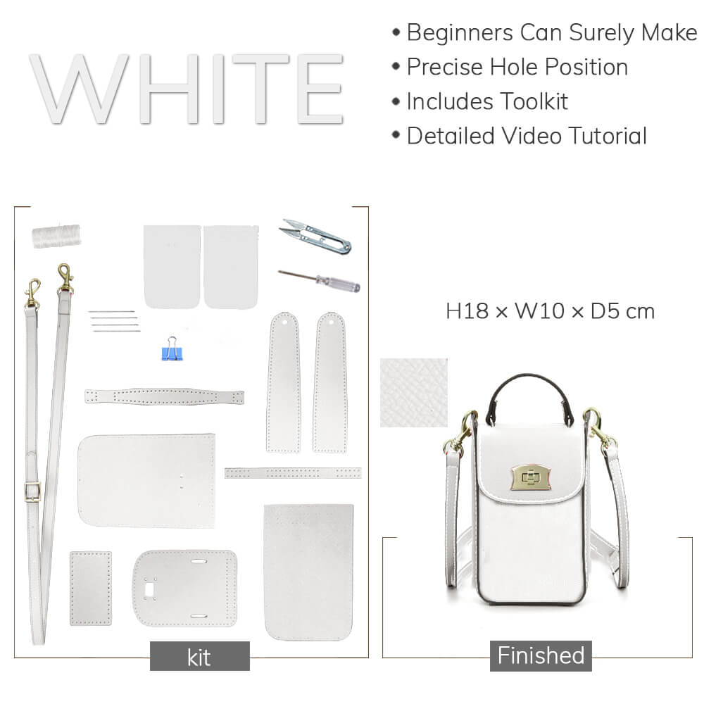 Customizable Panel Cell Phone Purse Crossbody Bag DIY Kit – Babylon Leather - Babylon LeatherBabylon LeatherSYR14 - White - Heat - Activated Adhesive - Color - Matched & With Fabric