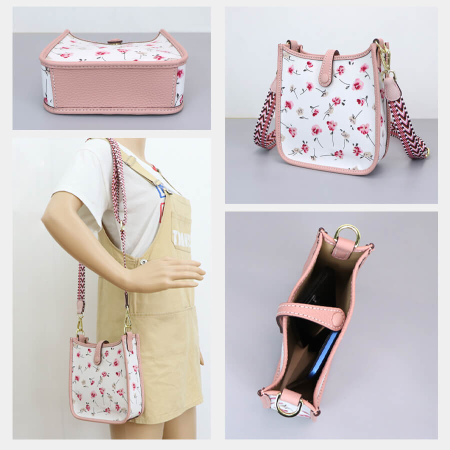 Customizable Panel Evelyne Bag DIY Kit – Babylon Leather - Babylon LeatherBabylon LeatherSYR25 - Pink - Heat - Activated Adhesive - Color - Matched & With Fabric