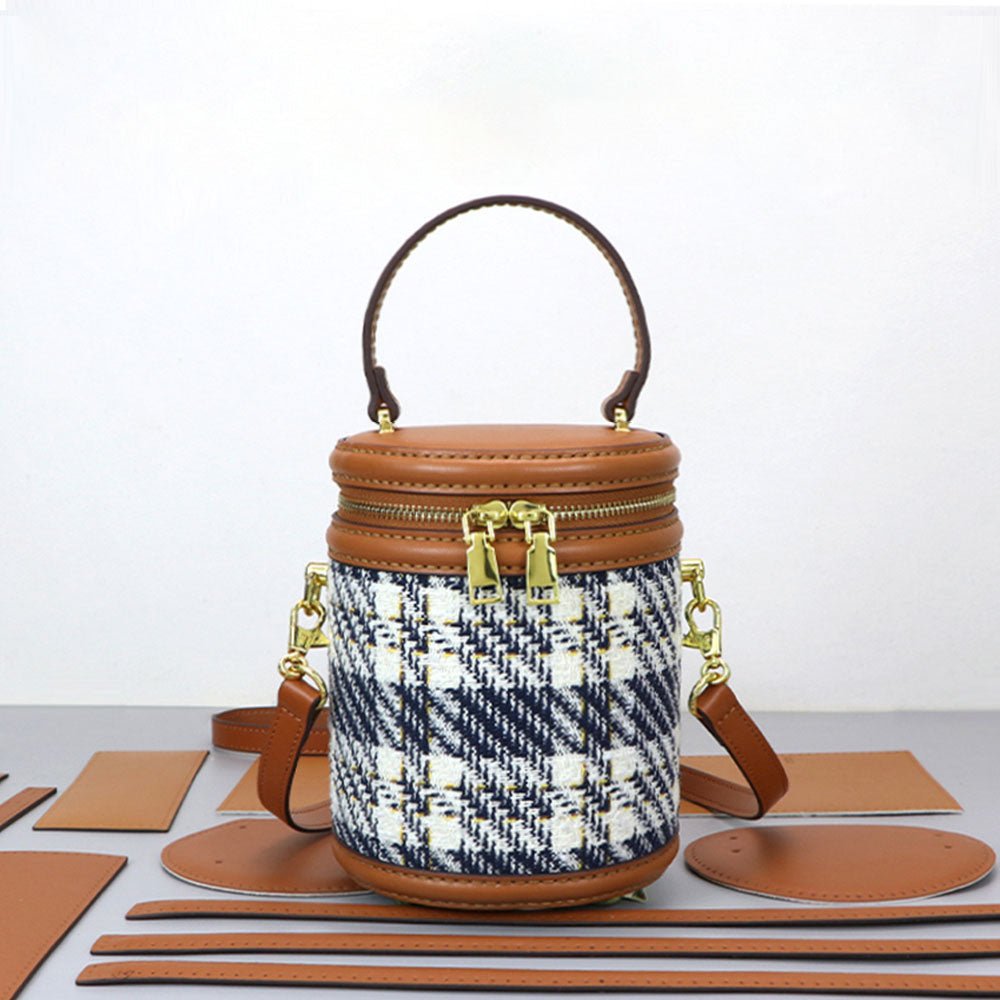 Customizable Panel Leather Bucket Bag DIY Craft Kit – Babylon Leather - Babylon LeatherBabylon LeatherSYR18 - Brown - Self - Adhesive Glue - Color - Matched