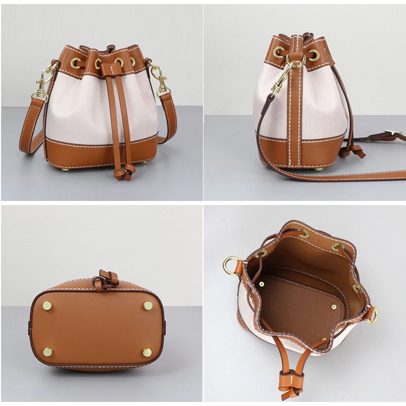 Customizable Panel Leather Drawstring Bucket Bag DIY Kit – Babylon Leather - Babylon LeatherBabylon LeatherSYR21 - Coffee - Self - Adhesive Glue - Color - Matched & With Fabric