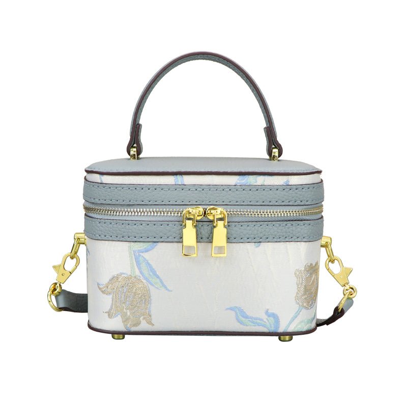 Customizable Panel Lunch Handbag DIY Leather Kit – Babylon Leather - Babylon LeatherBabylon LeatherSYR40 - Blue - Self - Adhesive Glue - Color - Matched & With Fabric