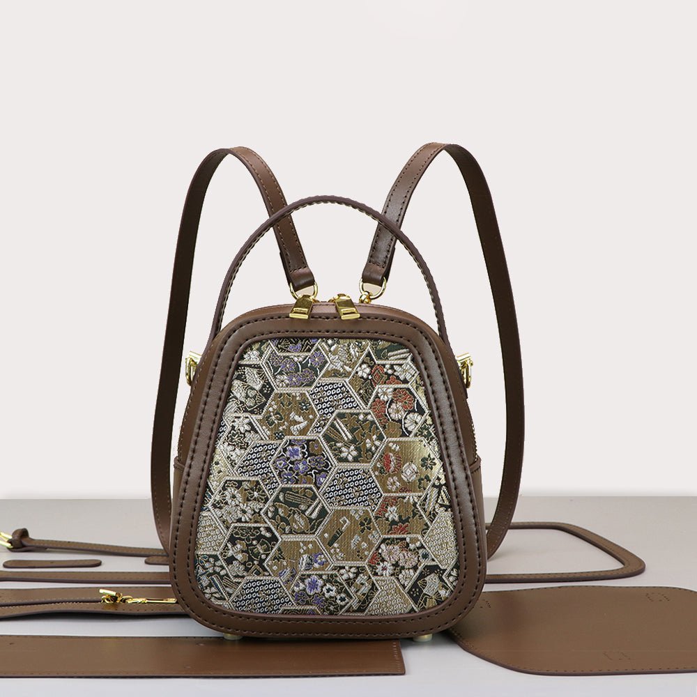 Customizable Panel Mini Handle Backpack DIY Kit – Babylon Leather - Babylon LeatherBabylon LeatherSYR34 - Brown - Self - Adhesive Glue - Color - Matched & With Fabric