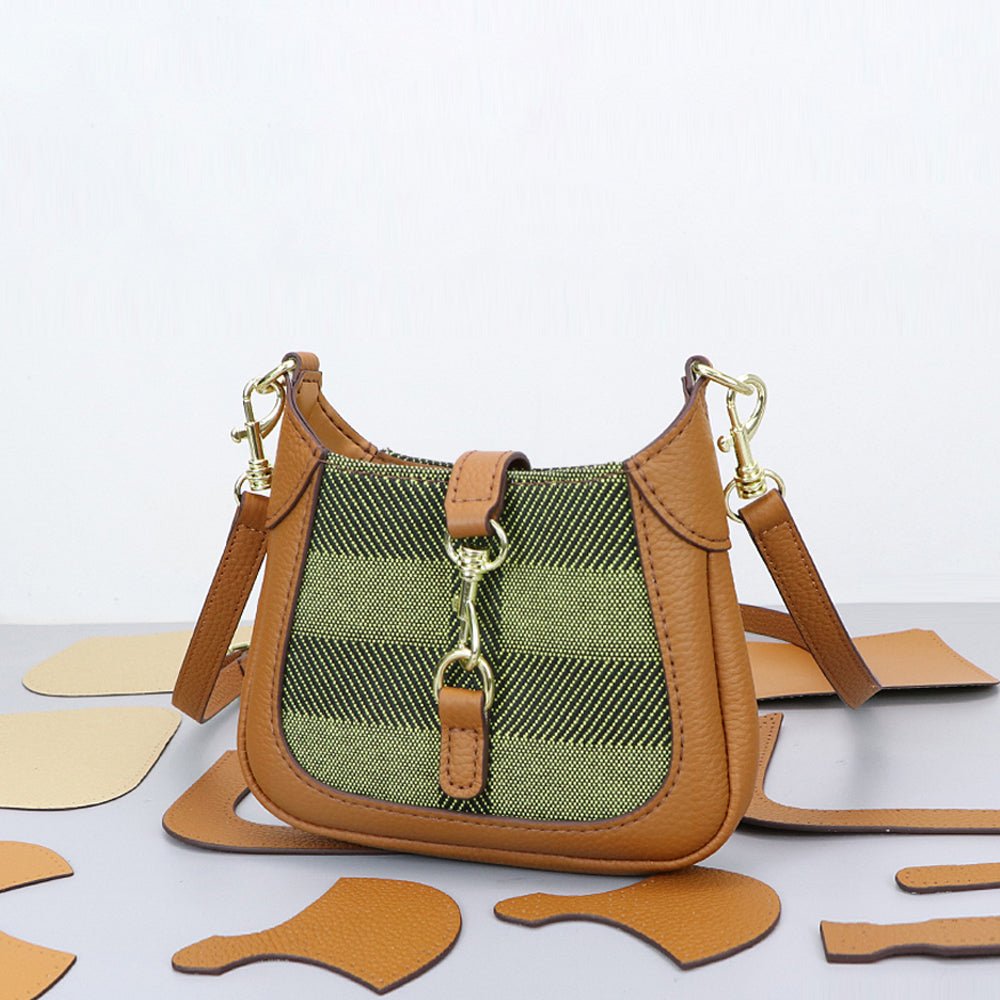 Customizable Panel Shoulder Crossbody Saddle Bag DIY Kit – Babylon Leather - Babylon LeatherBabylon LeatherSYR49 - Caramel - Self - Adhesive Glue - Color - Matched & With Fabric