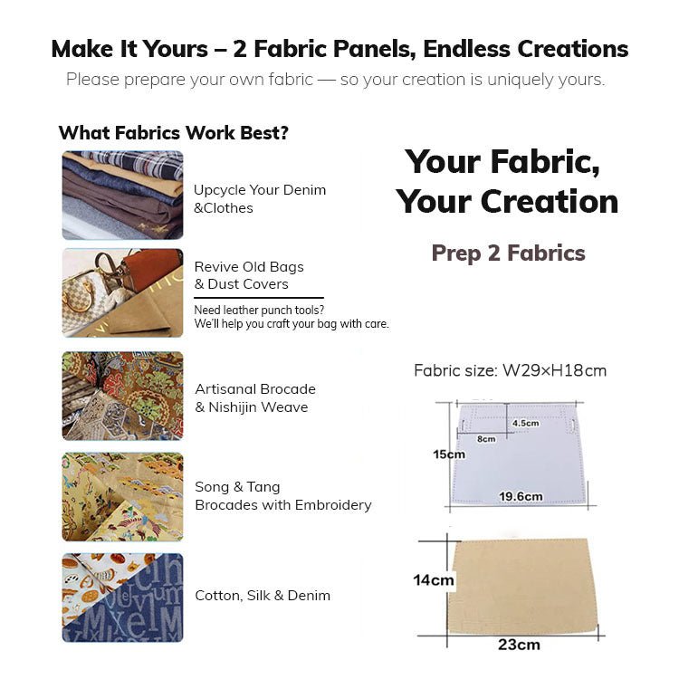 Customizable Panel Small Trapeze Tote Bag DIY Kit – Babylon Leather - Babylon LeatherBabylon LeatherSYR17 - Khaki - Self - Adhesive Glue - Color - Matched