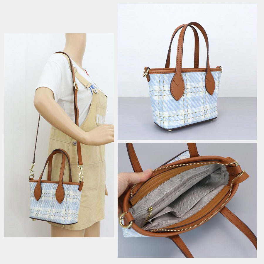 Customizable Panel Small Trapeze Tote Bag DIY Kit – Babylon Leather - Babylon LeatherBabylon LeatherSYR17 - Khaki - Self - Adhesive Glue - Color - Matched