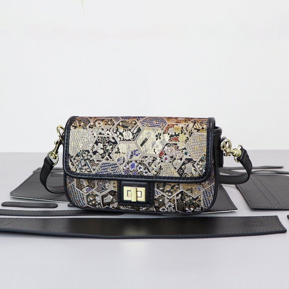 Customizable Panel Square Crossbody Bag DIY Kit – Babylon Leather - Babylon LeatherBabylon LeatherSYR54 - Black - Self - Adhesive Glue - Color - Matched & With Fabric