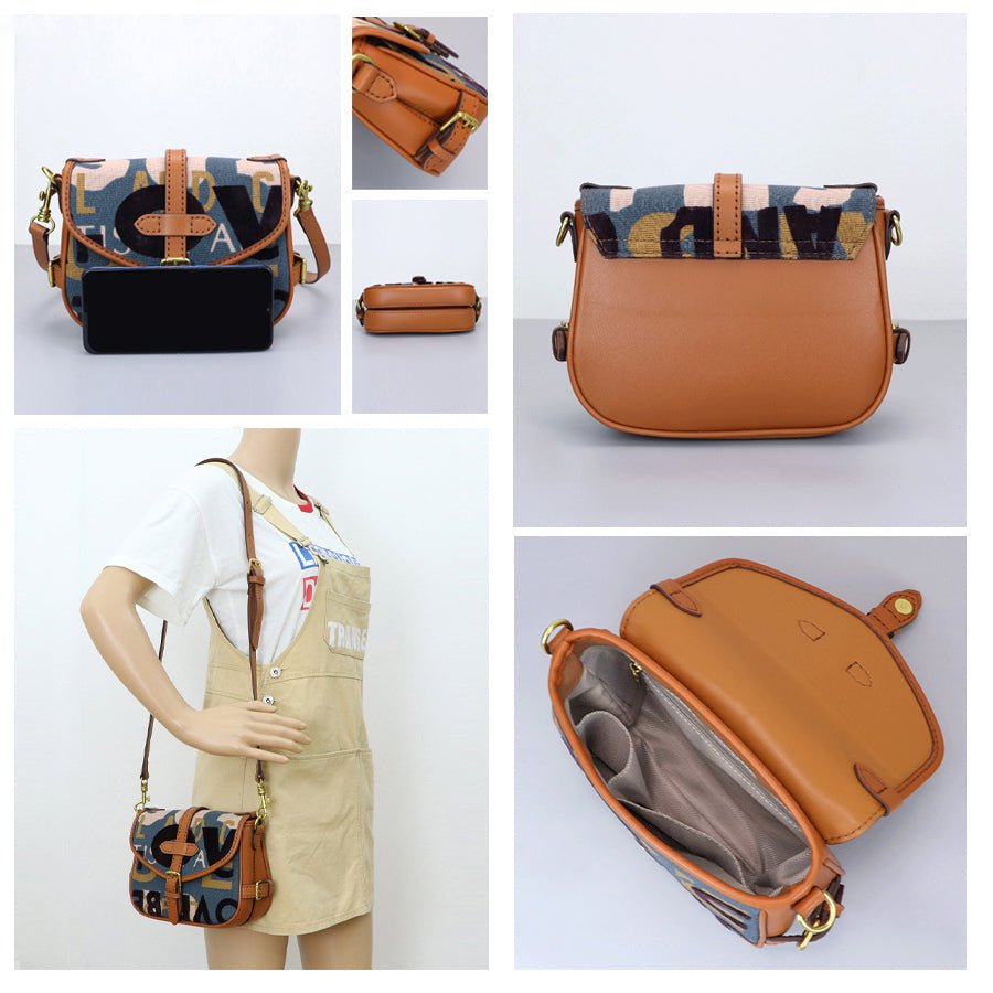 Customizable Panel Vintage Saddle Bag DIY Kit – Babylon Leather - Babylon LeatherBabylon LeatherSYR50 - Coffee - Self - Adhesive Glue - Color - Matched & With Fabric