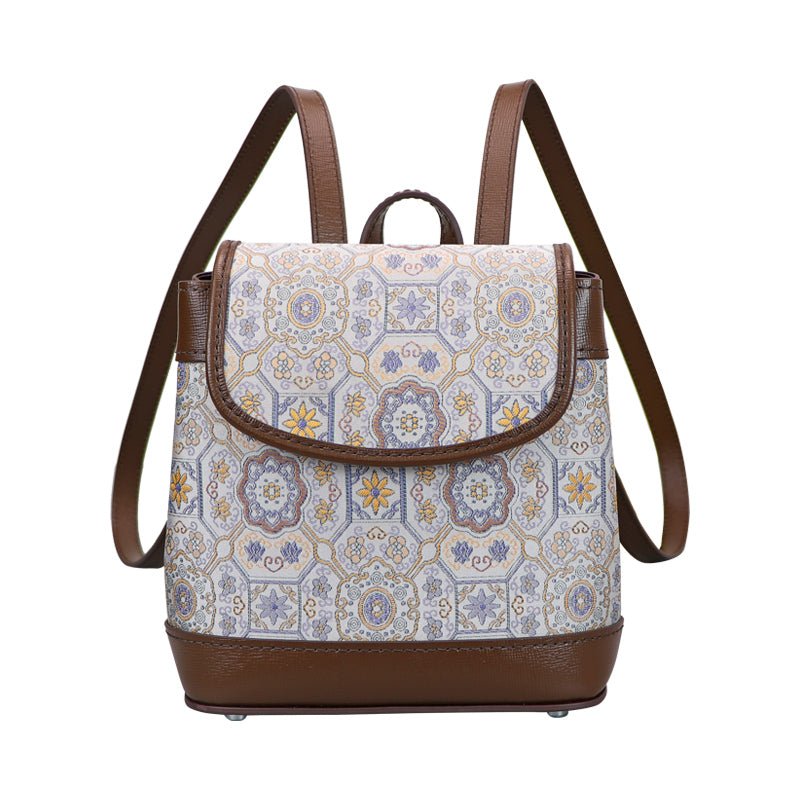 Customizable Panel Women’s Backpack DIY Kit – Babylon Leather - Babylon LeatherBabylon LeatherSYR56 - Dark Brown - Self - Adhesive Glue - Color - Matched & With Fabric