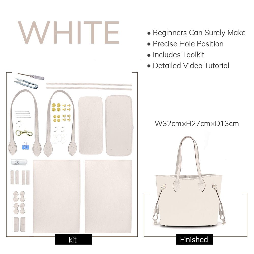 Customizable Panel Women’s Leather Tote Bag DIY Kit – Babylon Leather - Babylon LeatherBabylon LeatherSYR16 - White - Heat - Activated Adhesive - Color - Matched