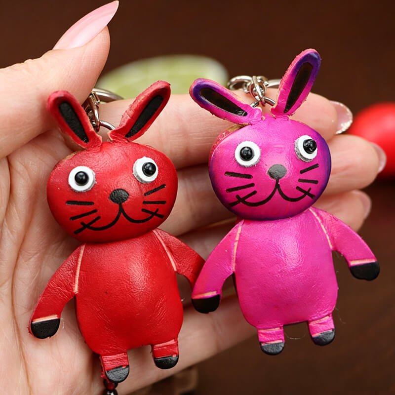 Cute Bunny Leather Bag Charm – Babylon Leather - Babylon LeatherBabylon LeatherLLZ55-Fuchsia