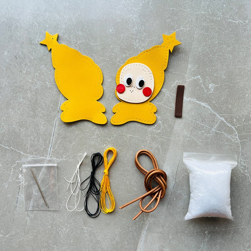 Cute Charm DIY Leather Kit – Babylon Leather - Babylon LeatherBabylon LeatherSG30-Yellow-A