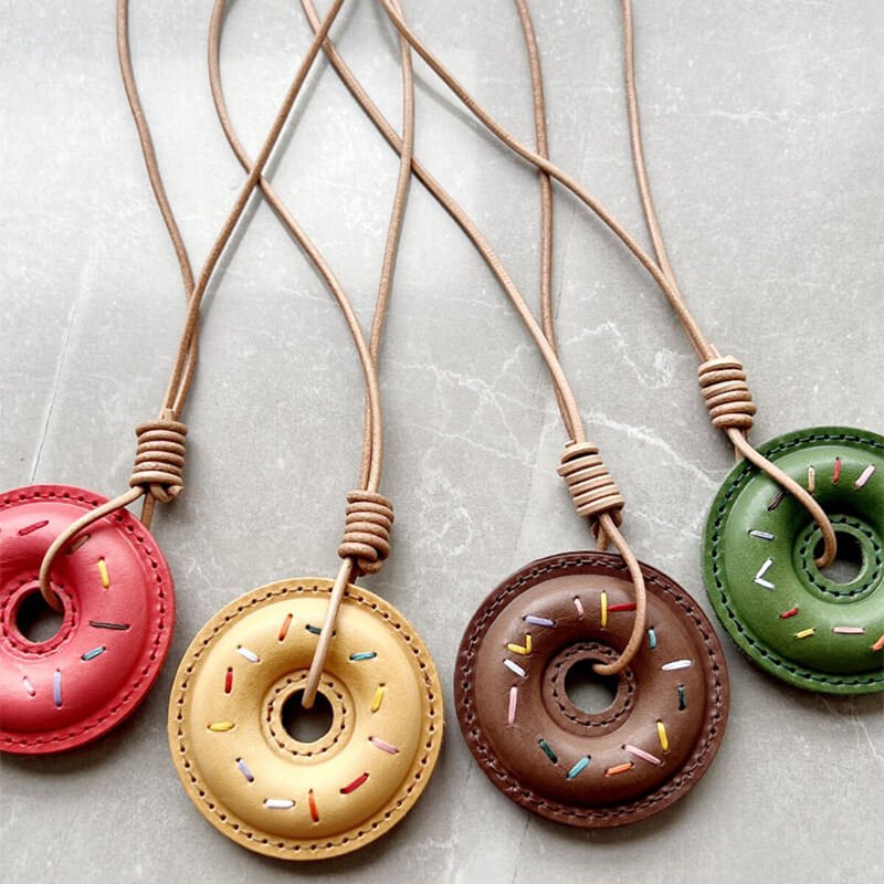 Cute Donut Style Charm DIY Kit – Babylon Leather - Babylon LeatherBabylon LeatherSG04-Brown