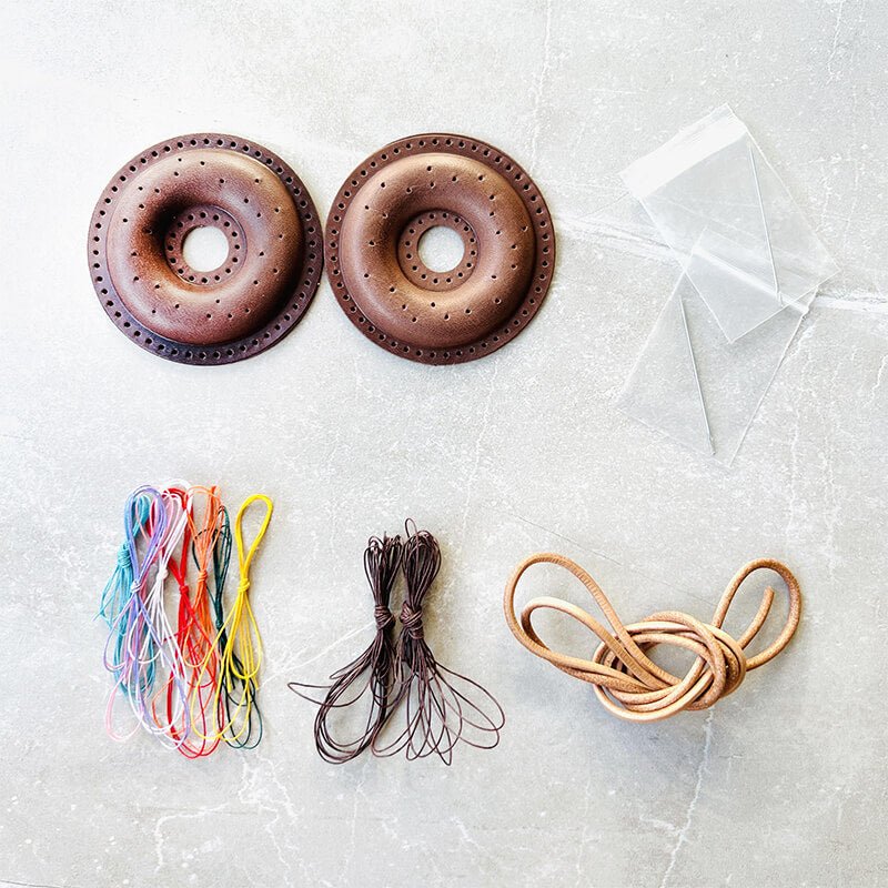 Cute Donut Style Charm DIY Kit – Babylon Leather - Babylon LeatherBabylon LeatherSG04-Brown