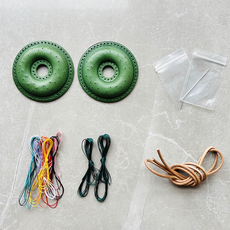 Cute Donut Style Charm DIY Kit – Babylon Leather - Babylon LeatherBabylon LeatherSG04-Green