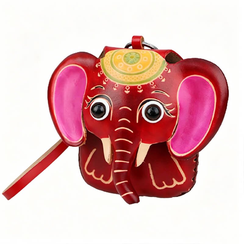 Cute Elephant - Shaped Leather Coin Purse – Babylon Leather - Babylon LeatherBabylon LeatherLLZ39-Red