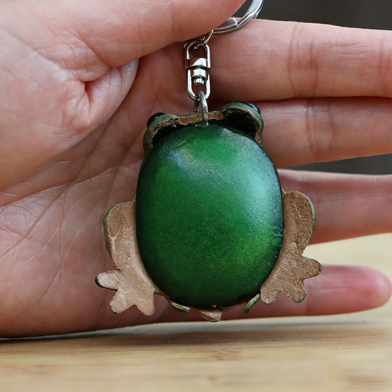 Cute Frog Leather Bag Charm – Babylon Leather - Babylon LeatherBabylon LeatherLLZ62-Green