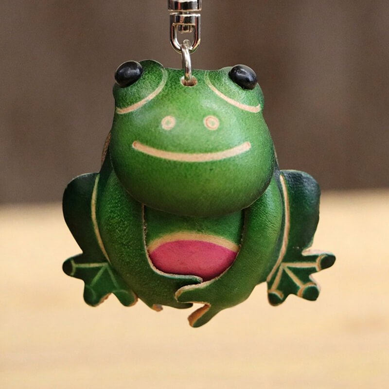Cute Frog Leather Bag Charm – Babylon Leather - Babylon LeatherBabylon LeatherLLZ62-Green