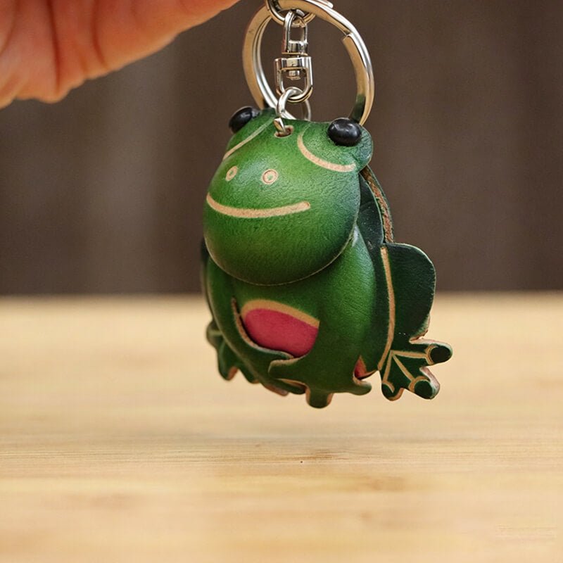 Cute Frog Leather Bag Charm – Babylon Leather - Babylon LeatherBabylon LeatherLLZ62-Green