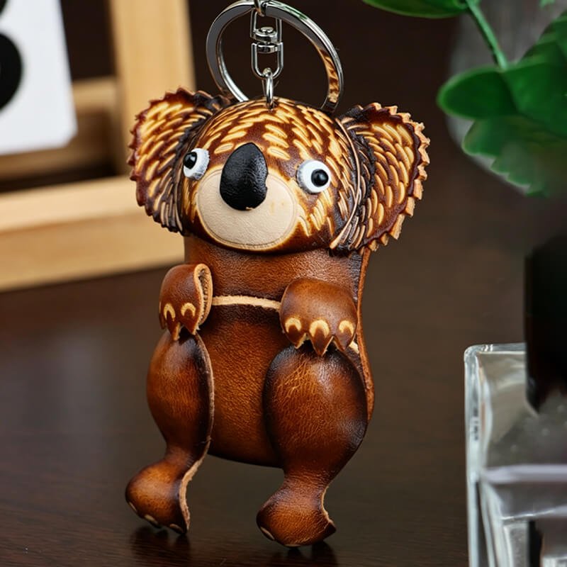 Cute Koala Leather Bag Charm – Babylon Leather - Babylon LeatherBabylon LeatherLLZ33-Red