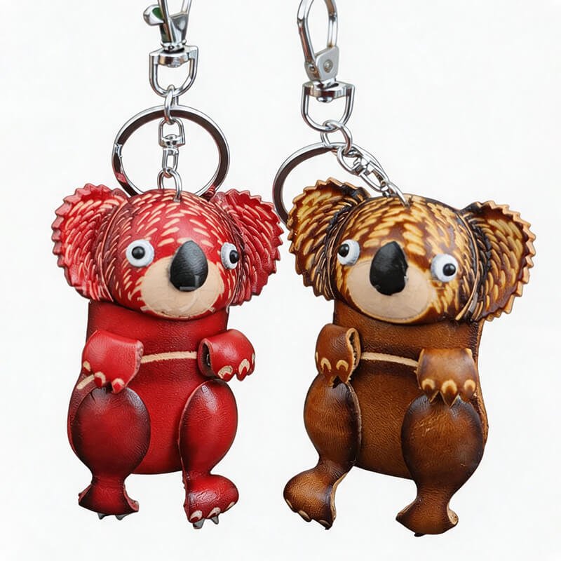 Cute Koala Leather Bag Charm – Babylon Leather - Babylon LeatherBabylon LeatherLLZ33-Red
