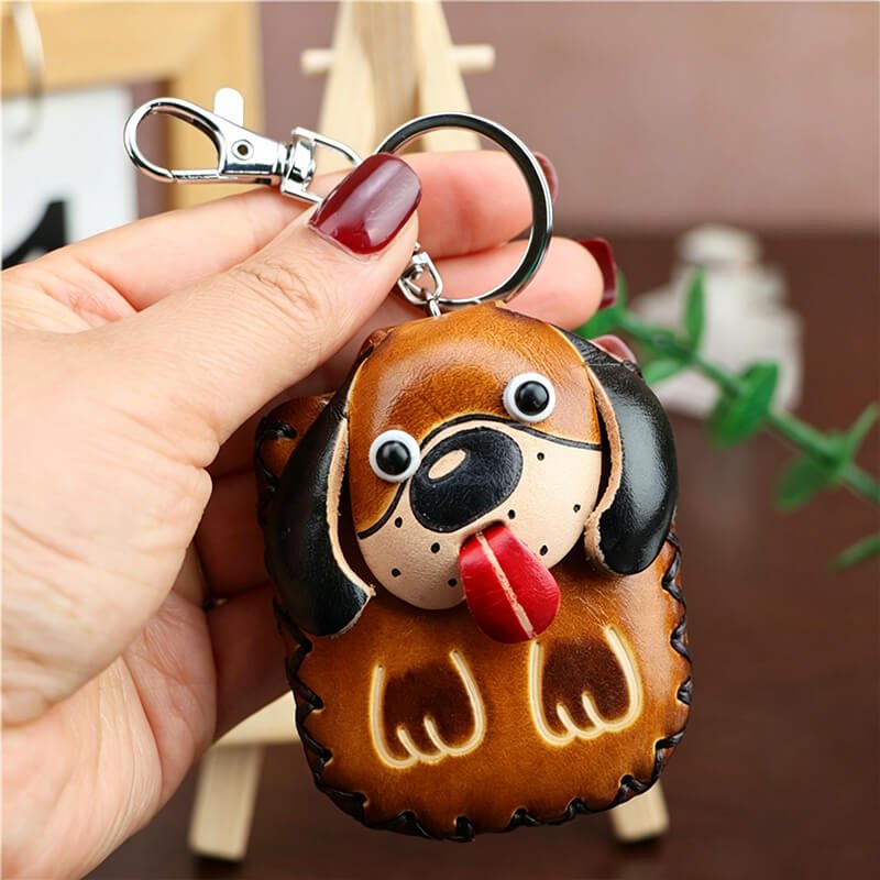 Cute Koala - Shaped Vegetable - Tanned Cowhide Leather Card Holder – Babylon Leather - Babylon LeatherBabylon LeatherLLZ89-Puppy-Brown