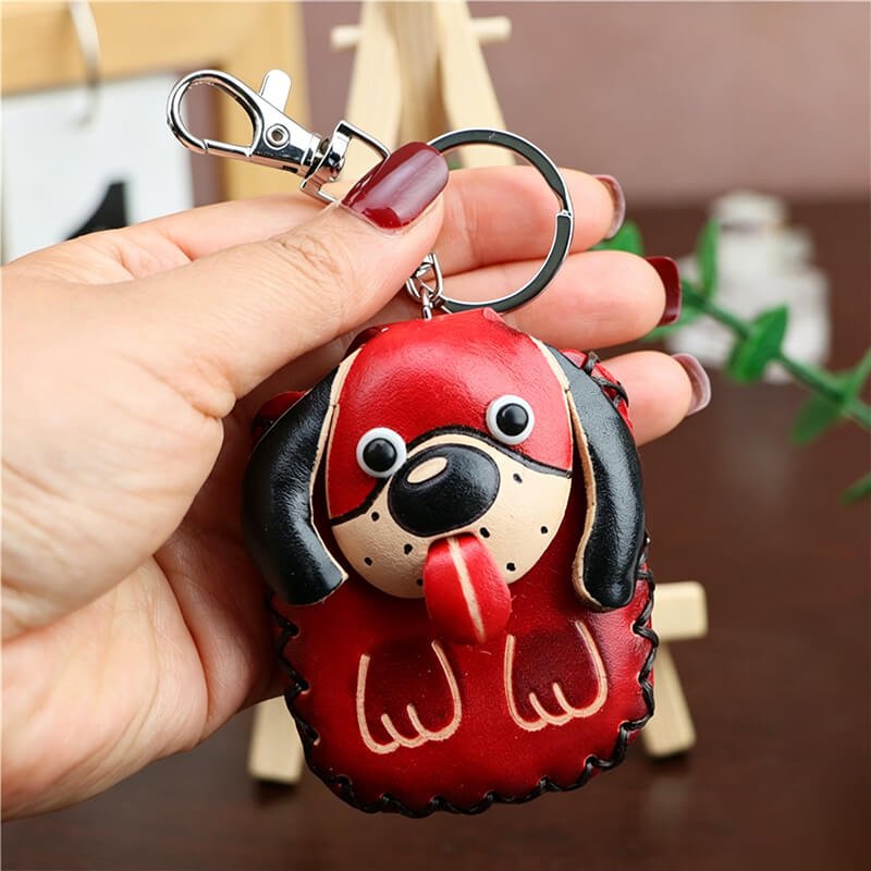 Cute Koala - Shaped Vegetable - Tanned Cowhide Leather Card Holder – Babylon Leather - Babylon LeatherBabylon LeatherLLZ89-Puppy-Red