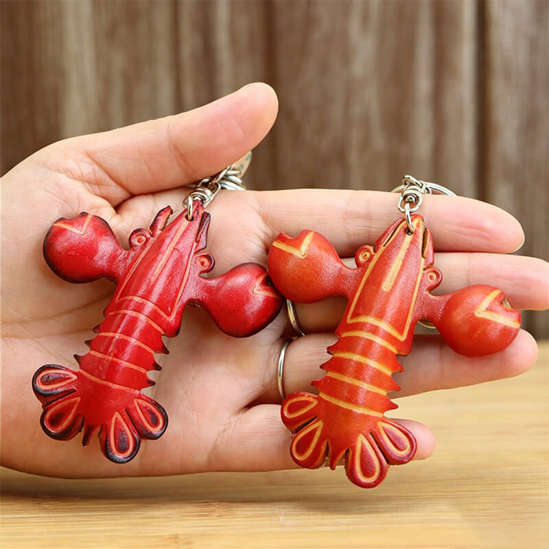 Cute Lobster Leather Bag Charm – Babylon Leather - Babylon LeatherBabylon LeatherLLZ125-Red