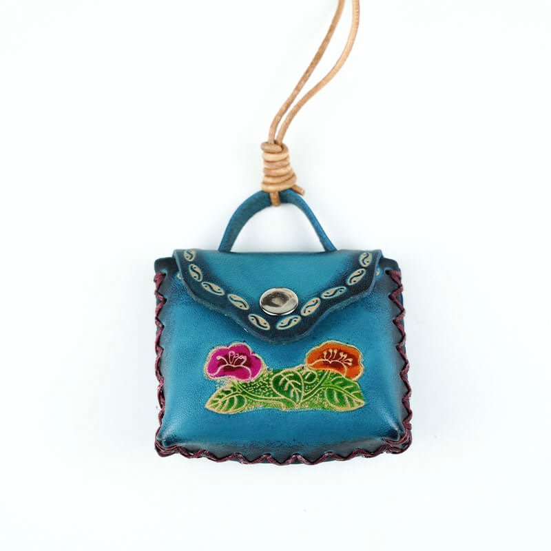 Cute Mini Bag Shaped Leather Charm – Babylon Leather - Babylon LeatherBabylon LeatherLL51-Blue