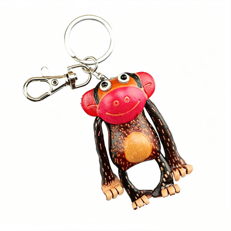 Cute Monkey Leather Bag Charm – Babylon Leather - Babylon LeatherBabylon LeatherLLZ13-Black