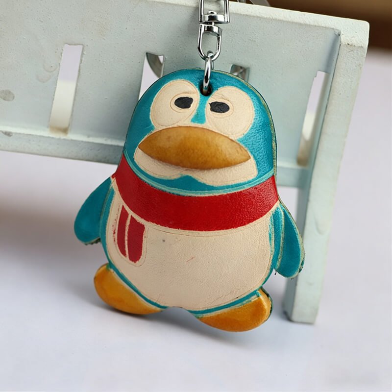 Cute Penguin Leather Bag Charm – Babylon Leather - Babylon LeatherBabylon LeatherLLZ59-Blue
