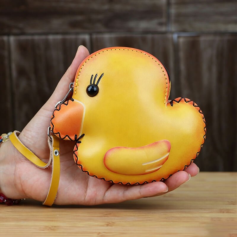 Cute Yellow Duck - Shaped Leather Coin Purse – Babylon Leather - Babylon LeatherBabylon LeatherLLZ29-Top Handle