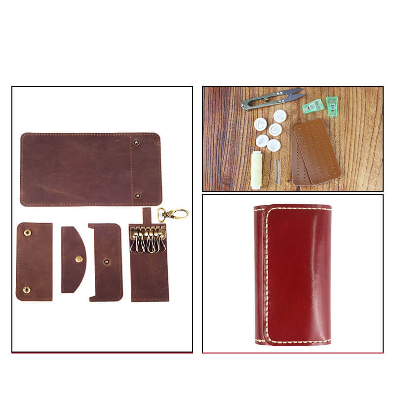 Men's Belt-Loop Key Case Veg Tanned Leather DIY Kit – Babylon Leather