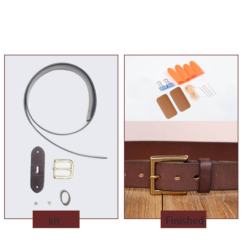 Men's Workwear Belt Veg Tanned Leather DIY Kit – Babylon Leather