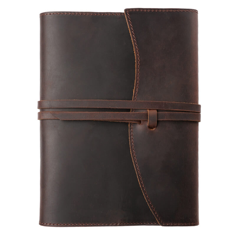 Crazy Horse Leather Notebook Cover with Elastic Strap A5 and A6 – Babylon Leather