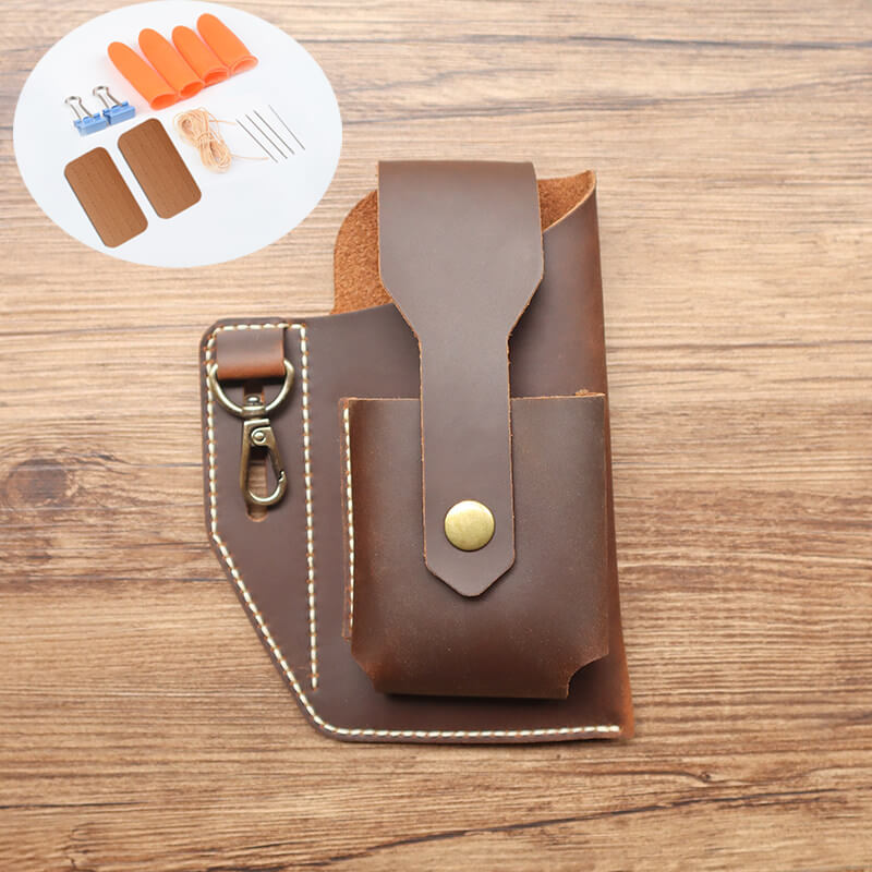 Men's Belt Waist Bag Crazy Horse Leather DIY Kit – Babylon Leather