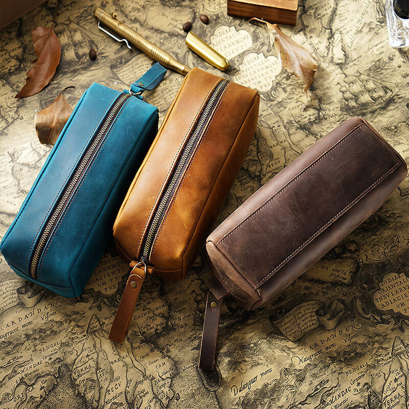 Square Zip Pencil Case Large – Babylon Leather