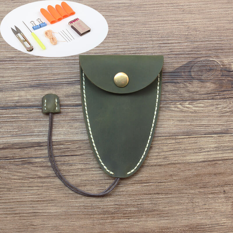 Large Snap Key Case Crazy Horse Leather DIY Kit – Babylon Leather