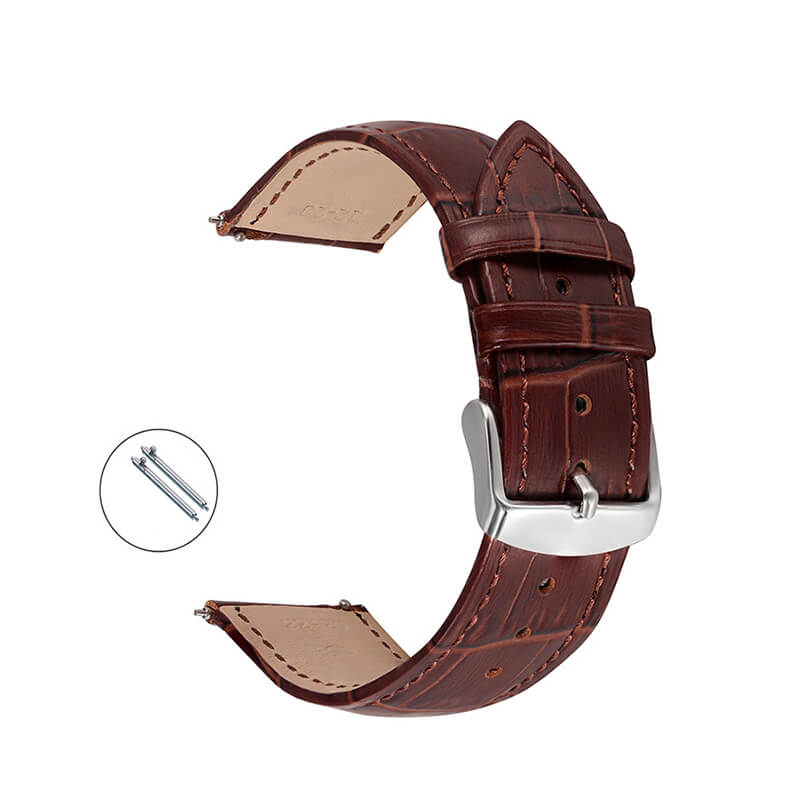 Bamboo-Textured Top Grain Leather Quick Release Watch Strap for Huawei GT2, Honor and Amazfit – Babylon Leather