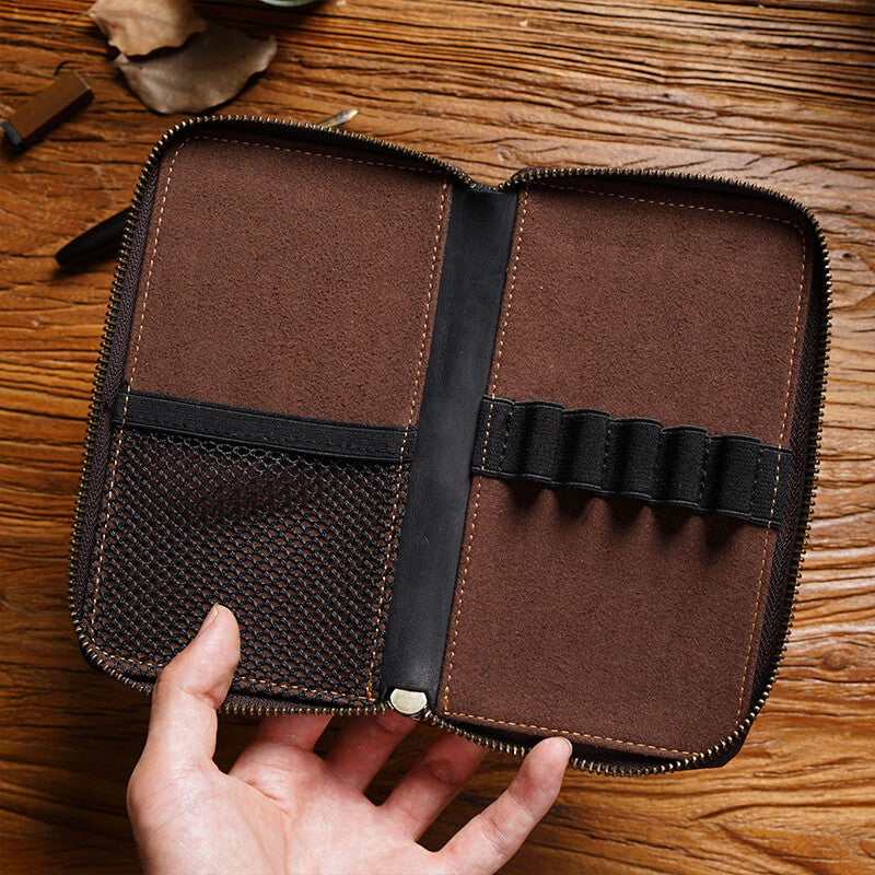 Slim Zip Leather Pencil Case – Babylon Leather