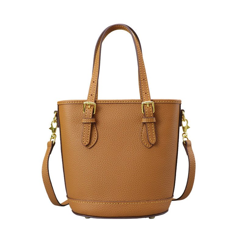 Designer Bucket Bag DIY Kit – Babylon Leather - Babylon LeatherBabylon LeatherSY83-Caramel & White-White-S
