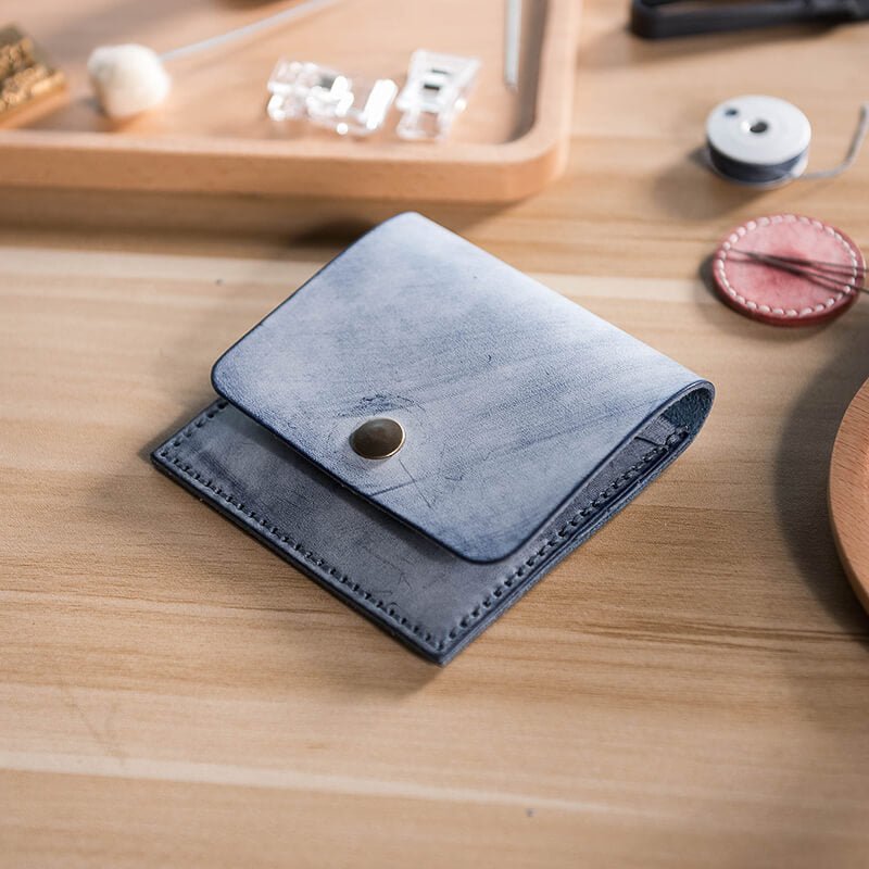 DIY Card Case Leather Front Pocket – Babylon Leather - Babylon LeatherBabylon LeatherLZ22 - Black - Fog Wax Leather